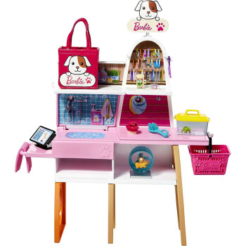 Barbie Doll And Pet Boutique Playset With 4 Pets And Accessories, For 3 To 7 Year Olds Grg90