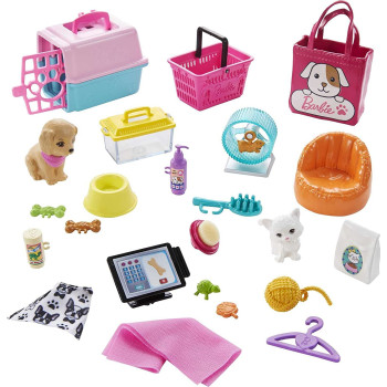 Barbie Doll And Pet Boutique Playset With 4 Pets And Accessories, For 3 To 7 Year Olds Grg90