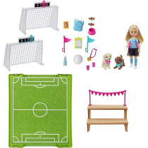 Barbie Dreamhouse Adventures 6-Inch Chelsea Doll With Soccer Playset And Accessories Ghk37