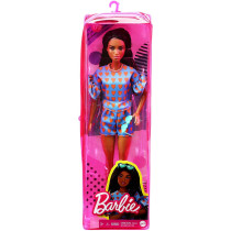 Barbie Fashionistas Dolls, Heart Print Matching Top & Short / Twisted Hairstyle, Toy For Kids 3 To 8 Years Old Grb63, Multi Colour