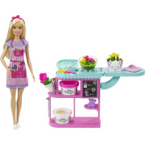 Barbie Florist Playset With Blonde Doll, Dough, Vases & More, Ages 3 & Up Gtn58