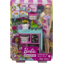Barbie Florist Playset With Blonde Doll, Dough, Vases & More, Ages 3 & Up Gtn58
