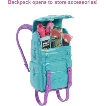 Barbie It Takes Two "Malibu" Camping Doll (11.5 In Blonde) With Pet Puppy, Backpack, Sleeping Bag & 10 Camping Accessories, Gift For 3 To 7 Year Olds