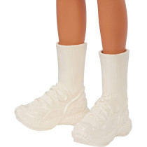 Barbie Ken Fashionistas Doll 163, Slender with Sculpted Blonde Hair Wearing Color-Blocked Jacket-Style Top, Blue Shorts & White Boots, Toy for Kids 3 to 8 Years Old GRB88