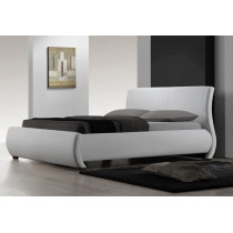 R2R Furniture Elegancy Bed - King Size (180 x 200 CM) (Dark Beige, Faux Leather)