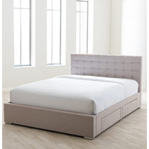 R2R Furniture Excellent Mastery Bed (Black, Faux Leather)