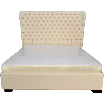 R2R Furniture Hand Made Beautiful King Size Bed With Gas Lift-Up Mechanism And Spring Mattress
