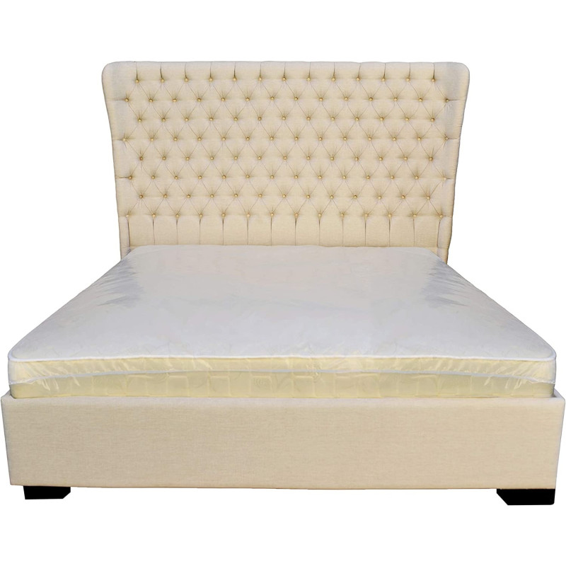 R2R Furniture Hand Made Beautiful King Size Bed With Gas Lift-Up Mechanism And Spring Mattress