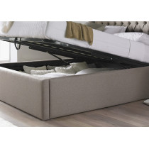 R2R Furniture Trading LLC Islington Tufted King Bed With Storage Only (180 x 200 CM, Maroon, Jute)