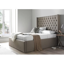 R2R Furniture Trading LLC Islington Tufted King Bed With Storage Only (180 x 200 CM, White, Faux Leather)