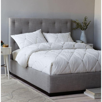 R2R Furniture Trading LLC Islington Tufted Super King Bed With Storage - (200 x 200 CM, Dark Grey, Jute)