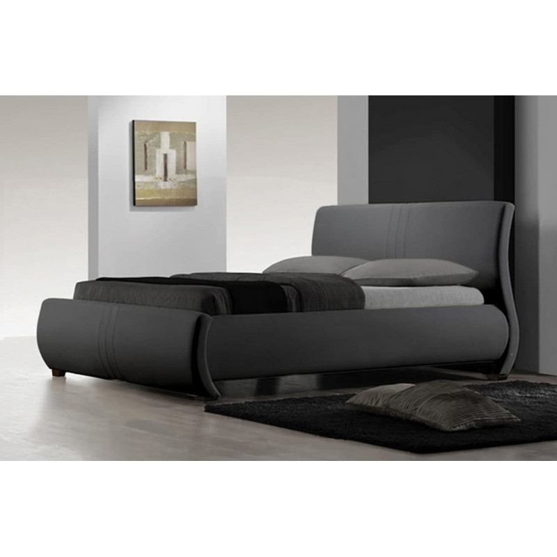 R2R Furniture Trading LLC Queen Size Elegancy Bed (160 x 200 CM, Grey, Jute)