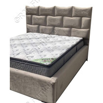 R2R Furniture Trading LLC Regalia Cushioned Back Bed With Gas Lift Up Storage Without Mattress - Queen Size (160 x 200 CM)