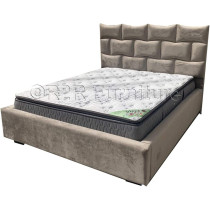 R2R Furniture Regalia Cushioned Headboard Bed With Gas-Lift Up Storage (Without Mattress) - Super King Size (200 x 200 CM)