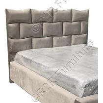 R2R Furniture Regalia Cushioned Headboard Bed With Gas-Lift Up Storage (Without Mattress) - Super King Size (200 x 200 CM)