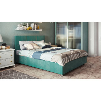 R2R Furniture Rosalie Green Color King Size Bed (Without Mattress) And Hydraulic Storage - (180 x 200 CM)