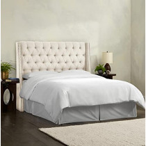 R2R Furniture Skyline Designer Bed - King Size (180 x 200 CM) (White, Faux Leather)