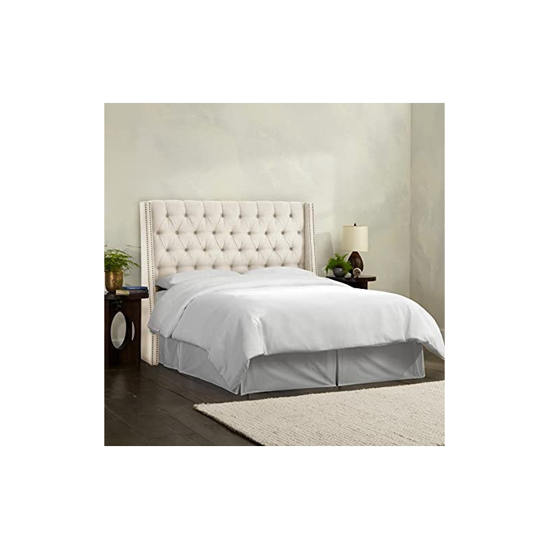R2R Furniture Skyline Designer Bed - King Size (180 x 200 CM) (White, Faux Leather)