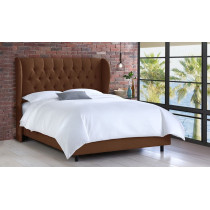 R2R Furniture Tufted Wingback"Camilla" - Double Size Bed (140 x 200 CM) (Maroon, Velvet)