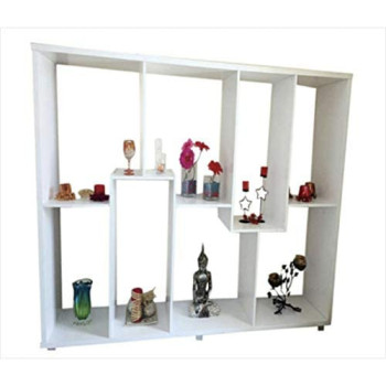 R2R Furniture Verena Bookshelf/Display Cabinet Contoured - White