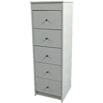 R2R Furniture Chest Of 5 Drawers White