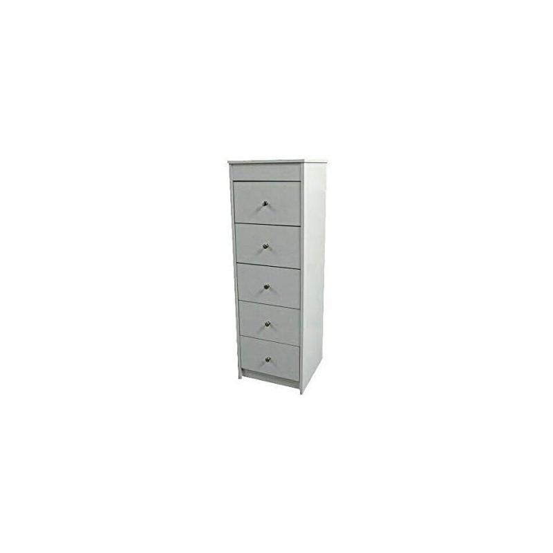 R2R Furniture Chest Of 5 Drawers White