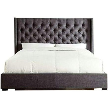 R2R Furniture Goldline Gas Lift Up Storage Bed Frame In King Size 180 x 200 CM Without Mattress (Black Color)