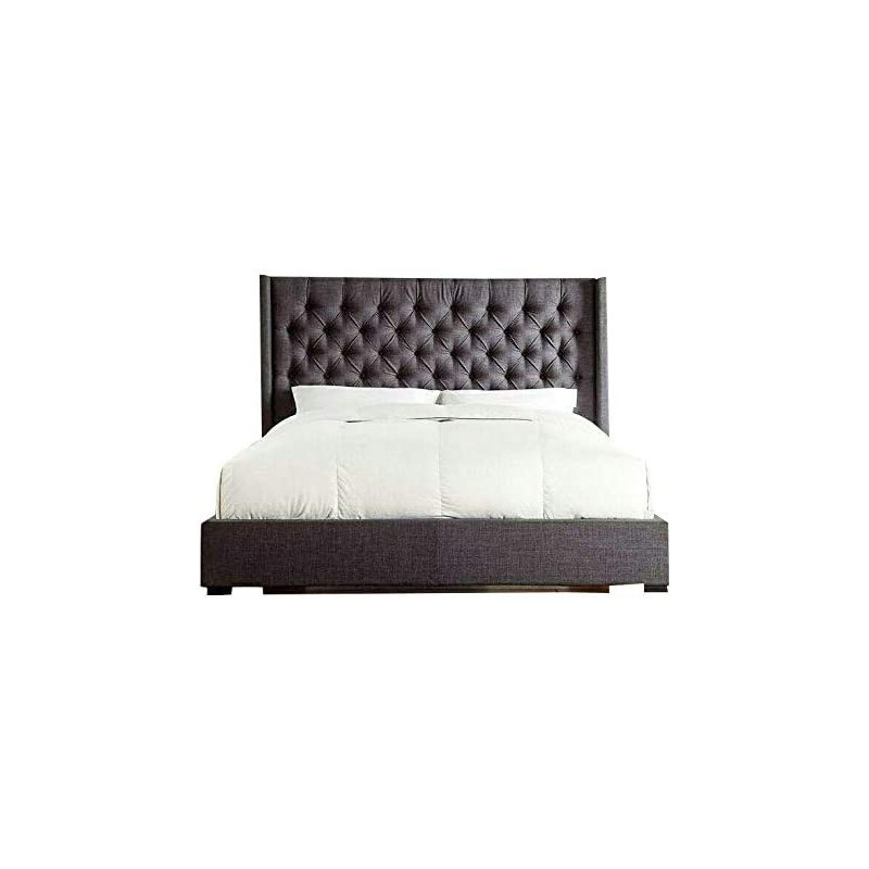 R2R Furniture Goldline Gas Lift Up Storage Bed Frame In King Size 180 x 200 CM Without Mattress (Black Color)