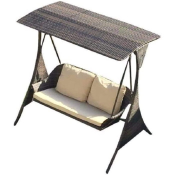 R2R Furniture Rattan Outdoor/Patio Garden Swing - Two Seater