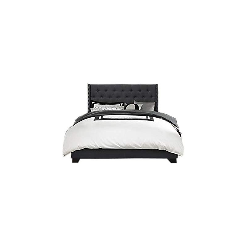 R2R Furniture EL BED Home Design Brady Upholstered Bed King Size
