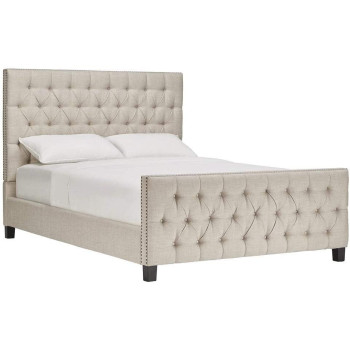 R2R Furniture EMARIE UPHOLSTERED BED QUEEN SIZE
