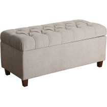 R2R Furniture Fresh Epic Furnishings Ottoman Bench In Grey