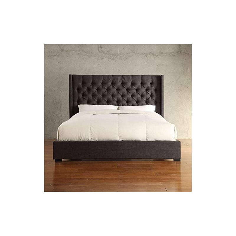 R2R Furniture Gold Line Bed Queen-Black