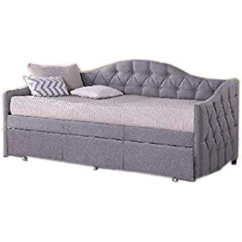 R2R Furniture Jamila Day Bed Rectangular Shape Bedroom Furniture, 190X90 cm, Grey