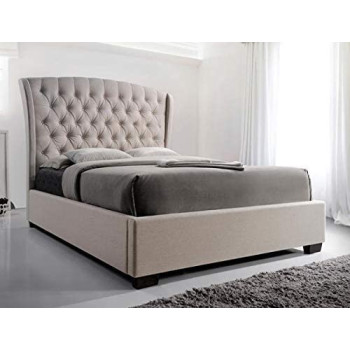 R2R Furniture KAITLYN Botton Tufted Platform Bed Frame King Size