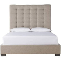 R2R Furniture KENNEDY TUFTED GREY FABRIC QUEEN SIZE BED