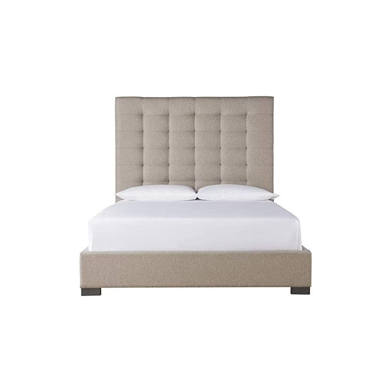 R2R Furniture KENNEDY TUFTED GREY FABRIC QUEEN SIZE BED