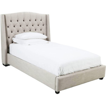 R2R Furniture Leaflet Upholstered Bed - Pillow Top Pocket Spring Mattress With Memory Foam by R2R