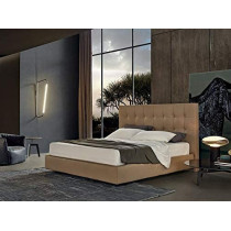 R2R Furniture Leather Bed With Tufted Headboard With Mattress - Queen Size 