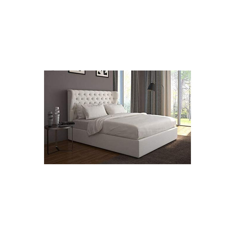 R2R Furniture LETTO CURVED DESIGN BED FRAME WITH MATTRESS KING SIZE:180X200