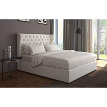 R2R Furniture LETTO CURVED DESIGN BED FRAME WITH MATTRESS SUPER KING SIZE: 200X200