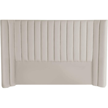 R2R Furniture Lulu Velvet Bed Head Light Grey-Queen
