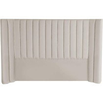 R2R Furniture Lulu Velvet Bed Head Light Grey-Queen