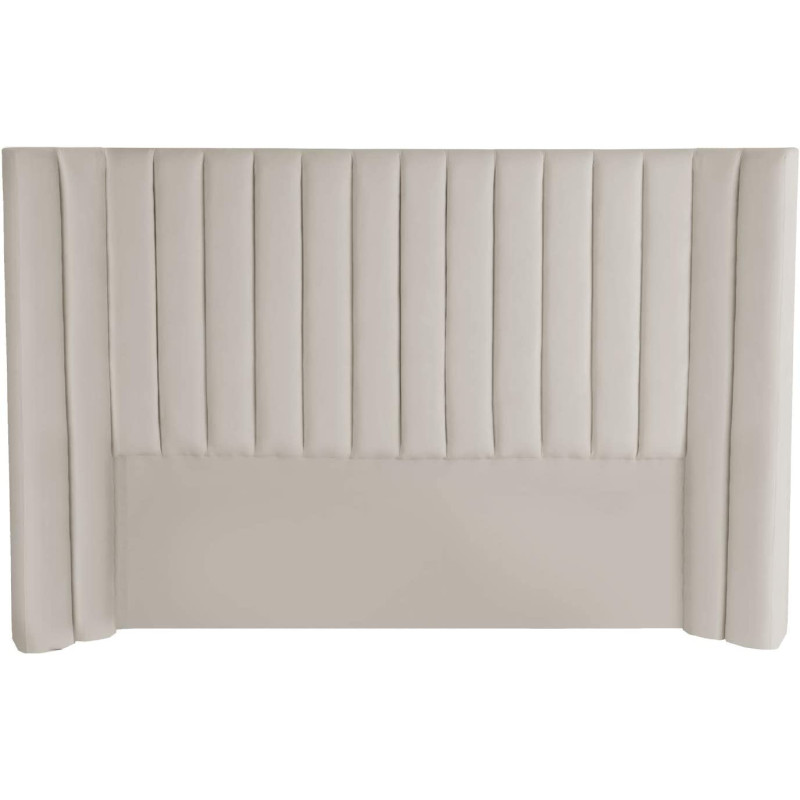 R2R Furniture Lulu Velvet Bed Head Light Grey-Queen