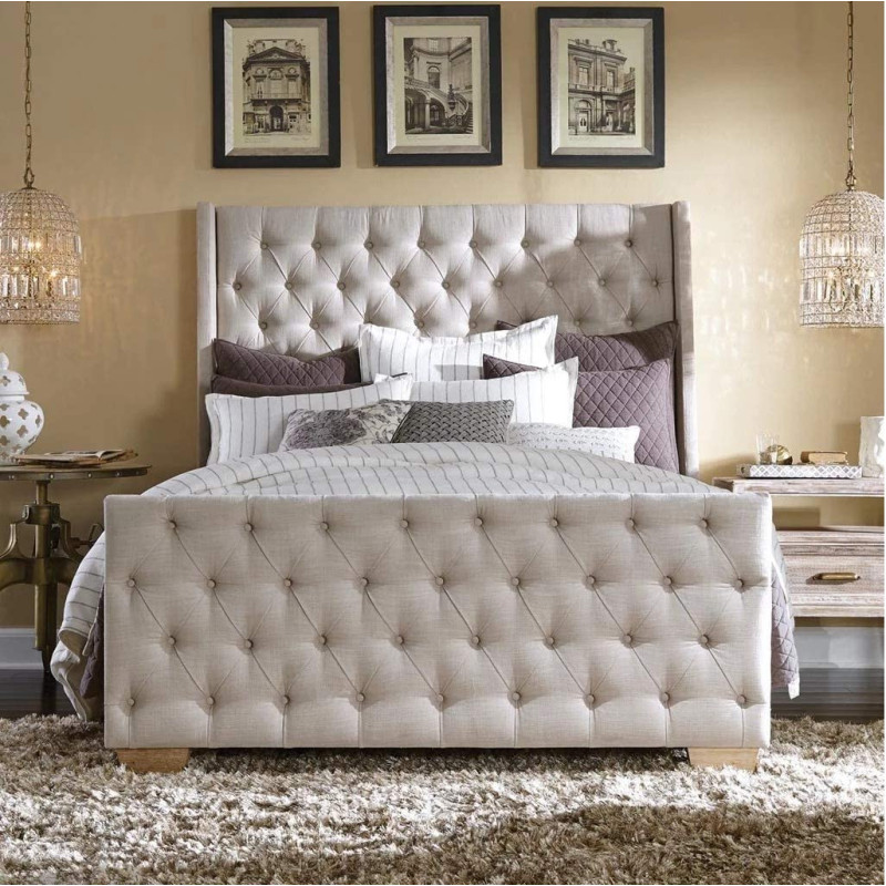 R2R Furniture MADONA TUFTED BED QUEEN SIZE WITH GAS LIFTUP STORAGE