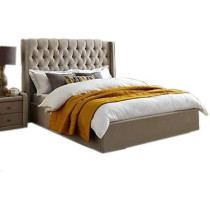 R2R Furniture MARC Tufted Design Bed Frame With Queen Size
