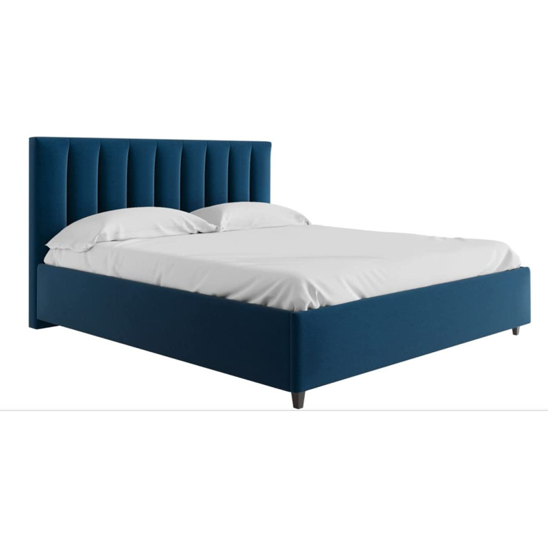 R2R Furniture Mexxony Comfort Upholstered Bed - Pillow Top Pocket Spring Mattress Deep BlueWith Memory Foam by R2R King Size Deep Blue