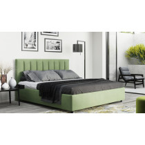 R2R Furniture Mexxony Comfort Upholstered Bed - Pillow Top Pocket Spring Mattress GreenWith Memory Foam by R2R King Size Green