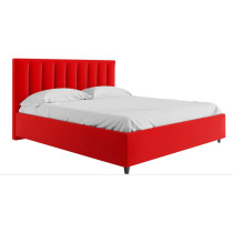 R2R Furniture Mexxony Comfort Upholstered Bed - Pillow Top Pocket Spring Mattress RedWith Memory Foam by R2R King Size Red