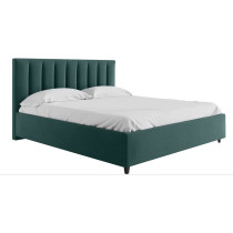 R2R Furniture Mexxony Comfort Upholstered Bed - Pillow Top Pocket Spring Mattress Dark GreenWith Memory Foam by R2R Queen Size Dark Green